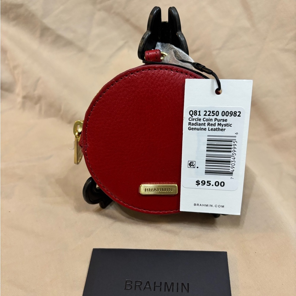 Brahmin Radiant Red Leather Coin Purse